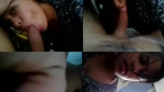 Horny GF Sucking And Riding Him Till He Cums Inside