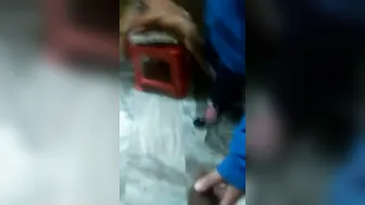Aunty Taking It Doggy While Chatting On Phone With Husband