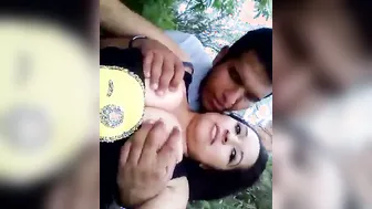 Outdoor Quickie With Bhabhi Showing Her Big Boobs In Daylight