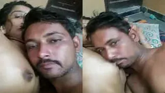 Desi Couple Getting Frisky Sucking Tits And Rubbing Her Pussy