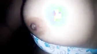 Hairy Village Housewife Getting Stretched With Dotted Protection