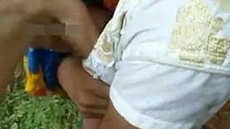 Young GF Fucking Outdoors Behind Temple With Boyfriend