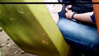 College Girl Giving Handjob To Boyfriend In Empty Park Corner