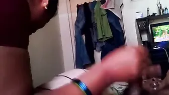 Servant Jerking His Cock Fast Until He Cums All Over Himself