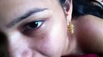 Tamil GF Giving Sloppy Blowjob To Her Boyfriend At Home