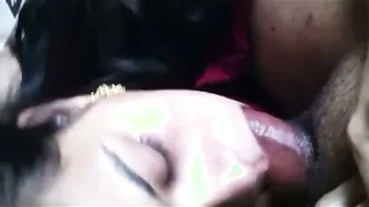 Tamil GF Giving Sloppy Blowjob To Her Boyfriend At Home
