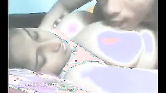 Busty GF Sucking And Stroking Her Boyfriend In Bedroom
