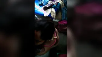 Tamil Aunty Sucking His Cock After Getting Fucked From Behind