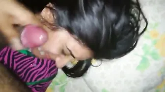 Wife Taking Hot Facial Cumshot From Husband All Over Her Face