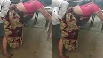 Classroom Quickie With Her Bent Over Taking It From Behind Hard