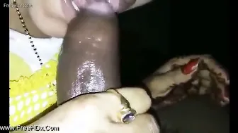 Newly Wed Bhabhi Giving Her Husband Head On Their First Night