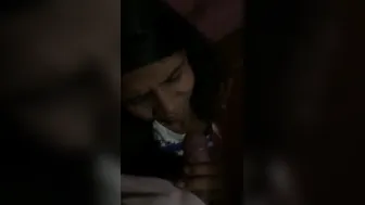 Married Bhabhi Sneaking Around Sucking Her Young Lover's Cock
