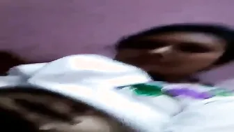 Chubby Bhabhi Showing Off Her Massive Tits During Home Sex
