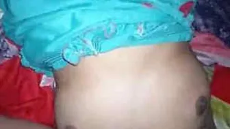 Pressing Wife's Sexy Boobs Before Fucking Her Hard In Bedroom