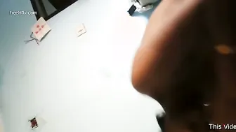 Chubby Aunty From Delhi Stroking His Cock Till He Explodes