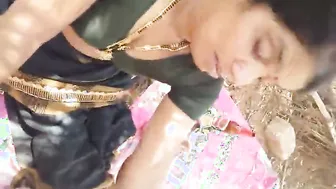 Mature Aunty Giving Outdoor Blowjob Showing Off Her Big Tits