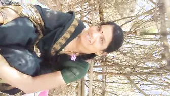 Mature Aunty Giving Outdoor Blowjob Showing Off Her Big Tits