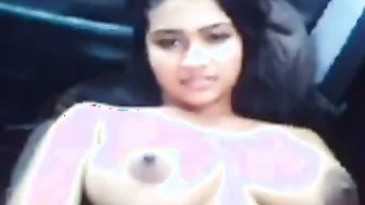 Big Titted Wife Getting Herself Off In The Back Of The Car