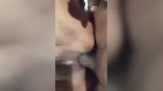 Wife Spreading Legs For Hubby To Fuck Her Freshly Shaved Pussy