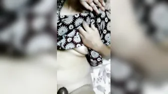 Horny Housewife Getting Tits Squeezed And Covered In His Load