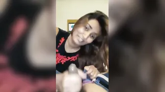 Hotel Room Handjob Ending With Cumshot All Over Her Client