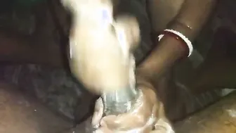 Wife Stroking His Dick Slowly After Getting Fucked By Husband