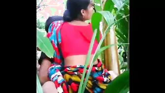 Bhabhi Sneaking Outdoors With Young Boy For Risky Fuck Scene