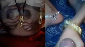 Village Wife Rubbing Her Own Tits While Hubby Pounds Her Hard