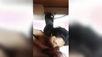 Desi Wife Giving Him Sloppy Blowjob Before Work This Morning