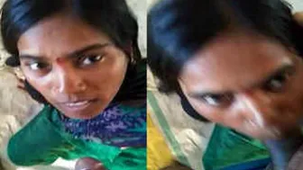 Village Girl From Tamil Giving Sloppy Blowjob To Boyfriend