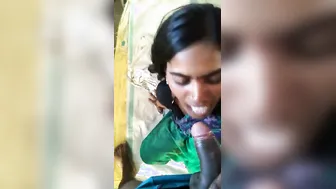Village Girl From Tamil Giving Sloppy Blowjob To Boyfriend