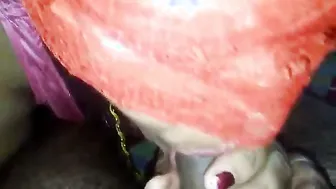 Hot Bhabhi Giving Sloppy Blowjob To Her Man In The Bedroom