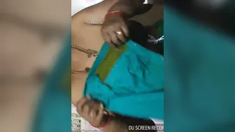 Mature Aunty Showing Off Her Big Natural Boobs On Camera