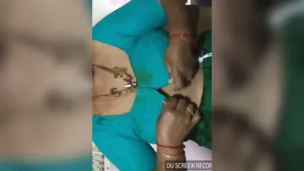 Mature Aunty Showing Off Her Big Natural Boobs On Camera
