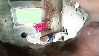 Village Bhabhi Bent Over Taking Cock Doggy From Behind