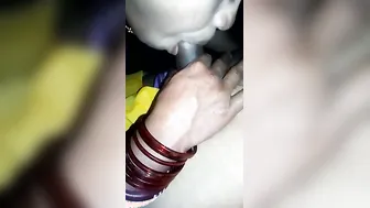 Horny Aunty Giving Sloppy Blowjob To Lucky Guy At Home