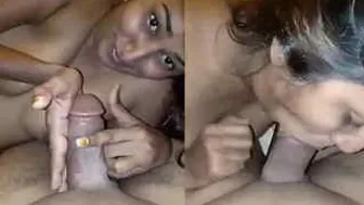 Desi GF Playing With His Cock And Sucking It All Night
