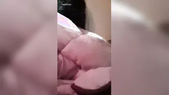 Shy Wife Getting Her Tits Squeezed While Sucking His Dick