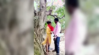 Village Lovers Fucking Outdoors In The Fields Hiding From Family
