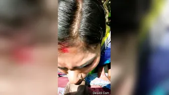 Desi Lovers Outdoor Makeout Session Fucking Hard Behind Trees
