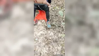 Village Slut Riding His Cock Fast In The Fields After Dark