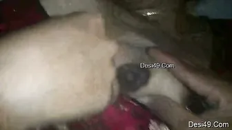 Tamil Babe Squeezing Her Tits While Giving Him Sloppy Head