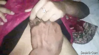 Tamil Babe Squeezing Her Tits While Giving Him Sloppy Head
