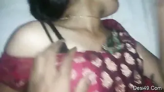 Tamil Babe Squeezing Her Tits While Giving Him Sloppy Head