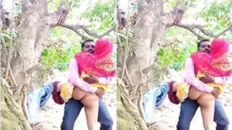 Young Village Couple Going Wild Outdoors For Third Round