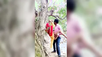 Young Village Couple Going Wild Outdoors For Third Round