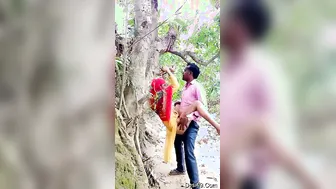 Young Village Couple Going Wild Outdoors For Third Round