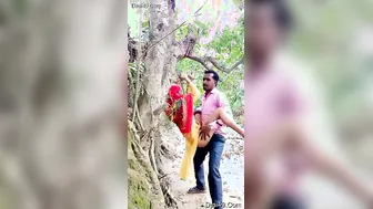 Young Village Couple Going Wild Outdoors For Third Round
