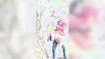 Young Village Couple Going Wild Outdoors For Third Round