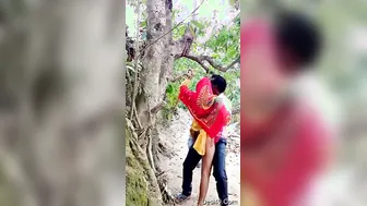 Young Village Couple Going Wild Outdoors For Third Round